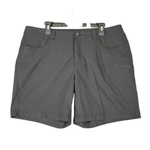 Eddie Bauer Nylon Stretch Shorts 16 Black Quick Dry Hiking Outdoor Casual Active